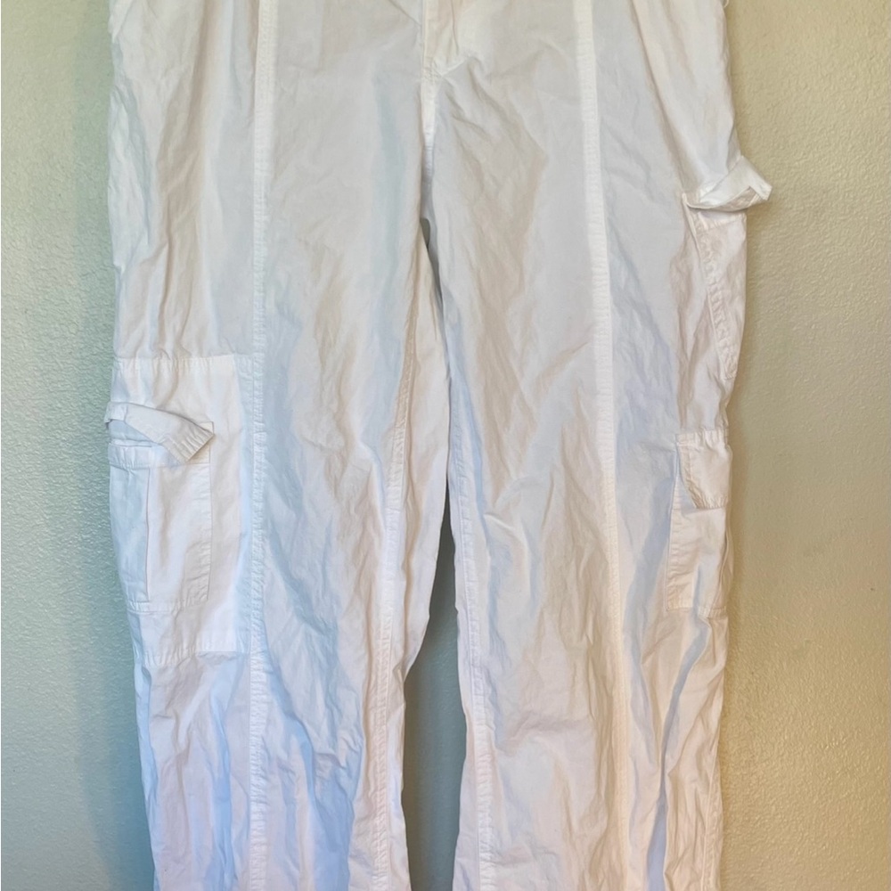 La Hearts Bright White Cargo Pants